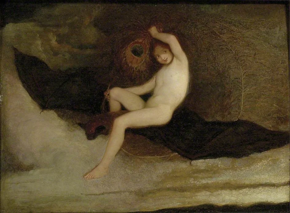 Ariel riding on a Bat, detail