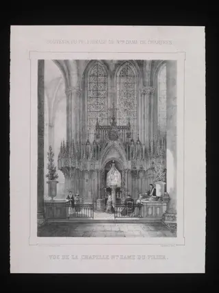 Souvenir du Pélerinage de Notre Dame de Chartres. Vue de la Chapelle Notre Dame du Pilier., by Auguste D. Deroy, 1850