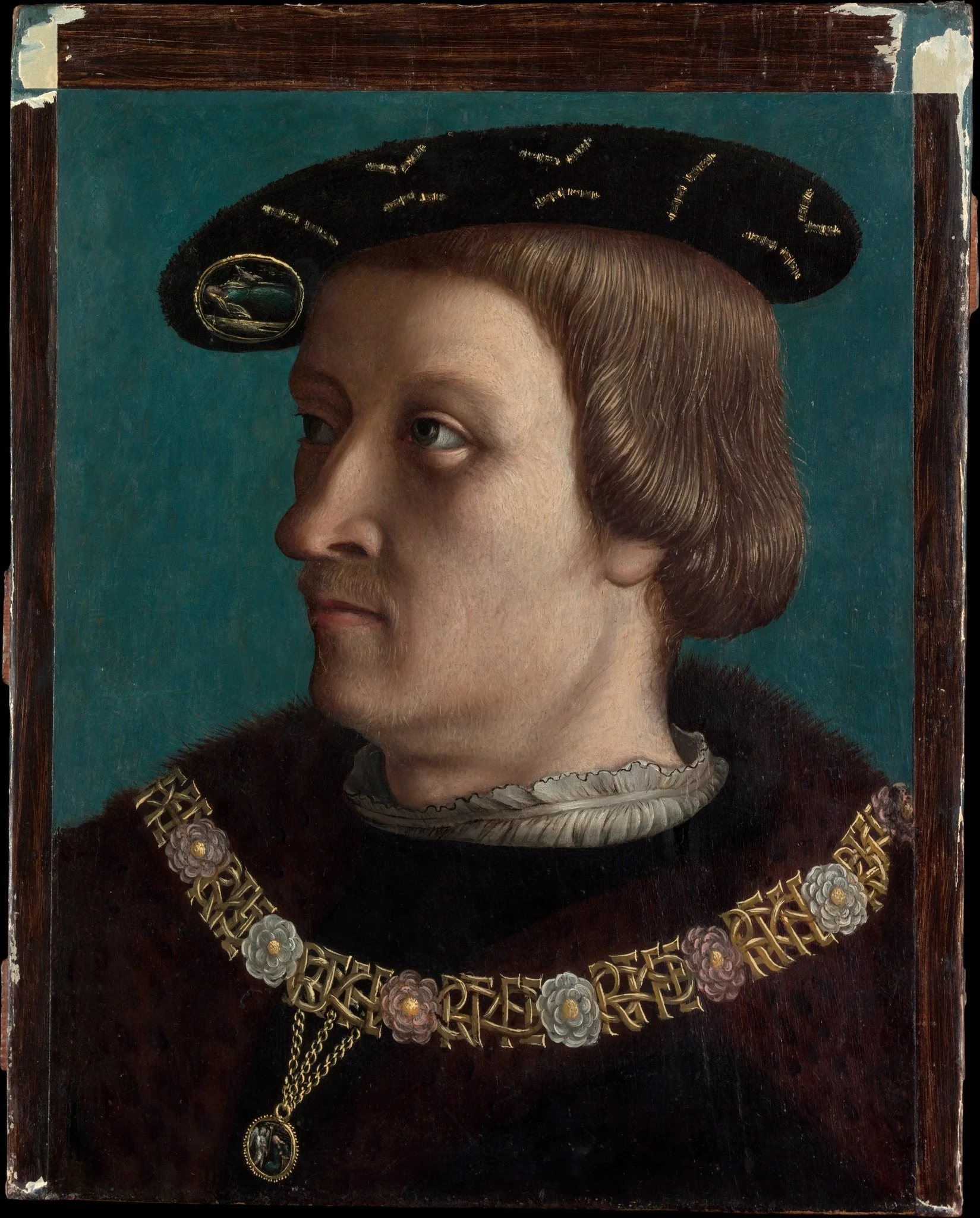 Portrait of a Man Wearing the Order of the Annunziata of Savoy, detail