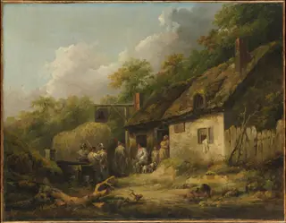 The Bell Inn, by George Morland, oil, 1790