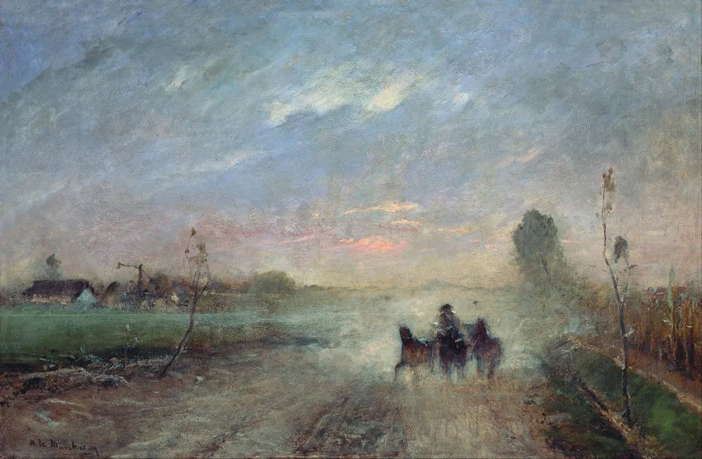 Dusty Road II, by Mihály Munkácsy, oil, 1892