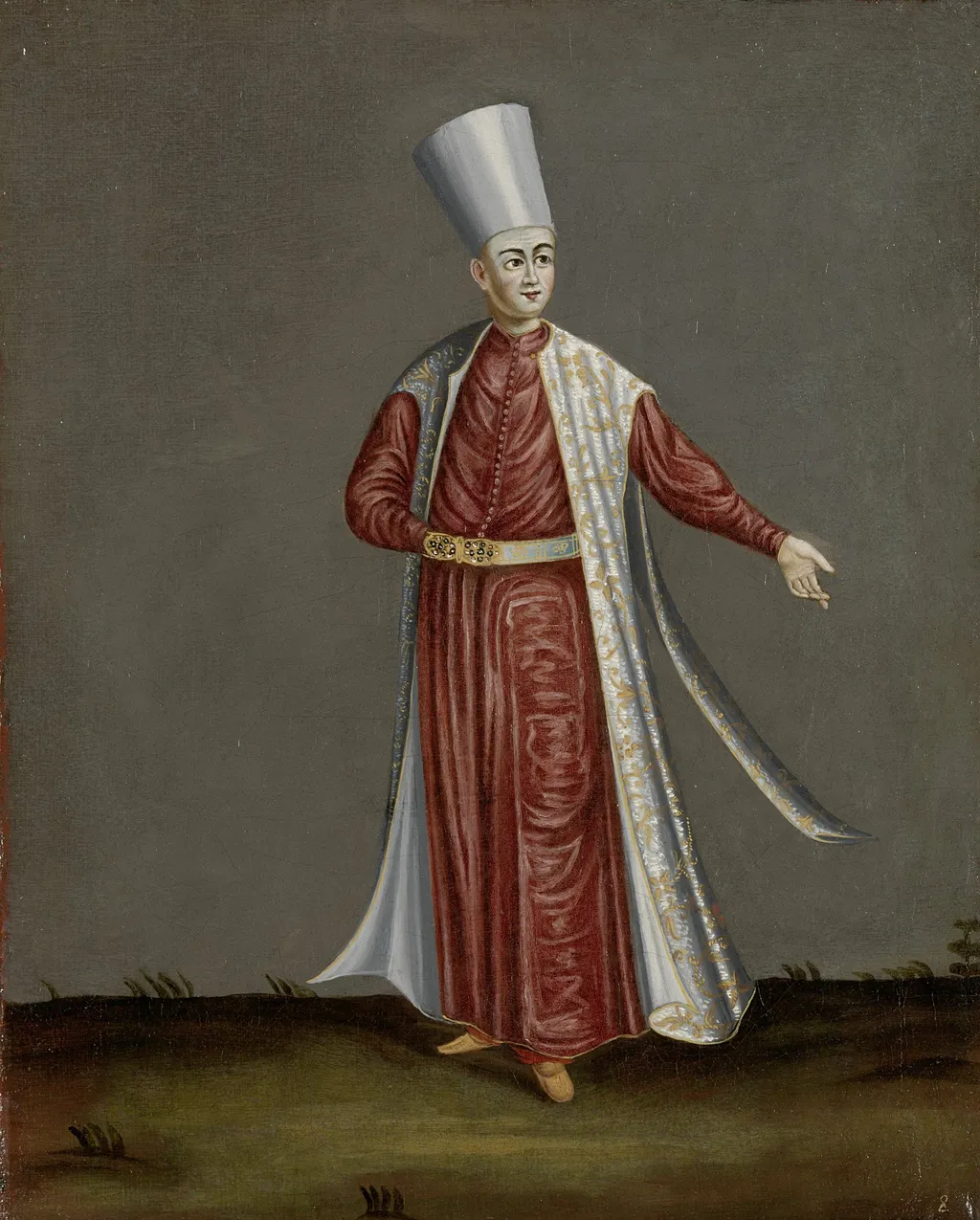 The Capon Aghassi, Chief of the White Eunuchs of the Sultan, by Jean Baptiste Vanmour, oil, 1718