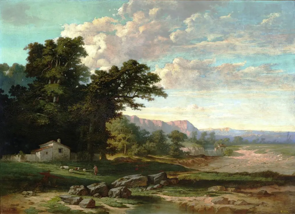 Paisaje, by Cosme Algarra y Hurtado, oil, 1862