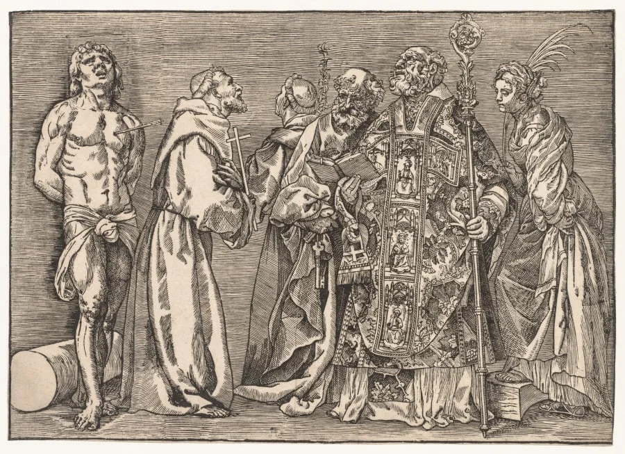 The Six Saints, detail