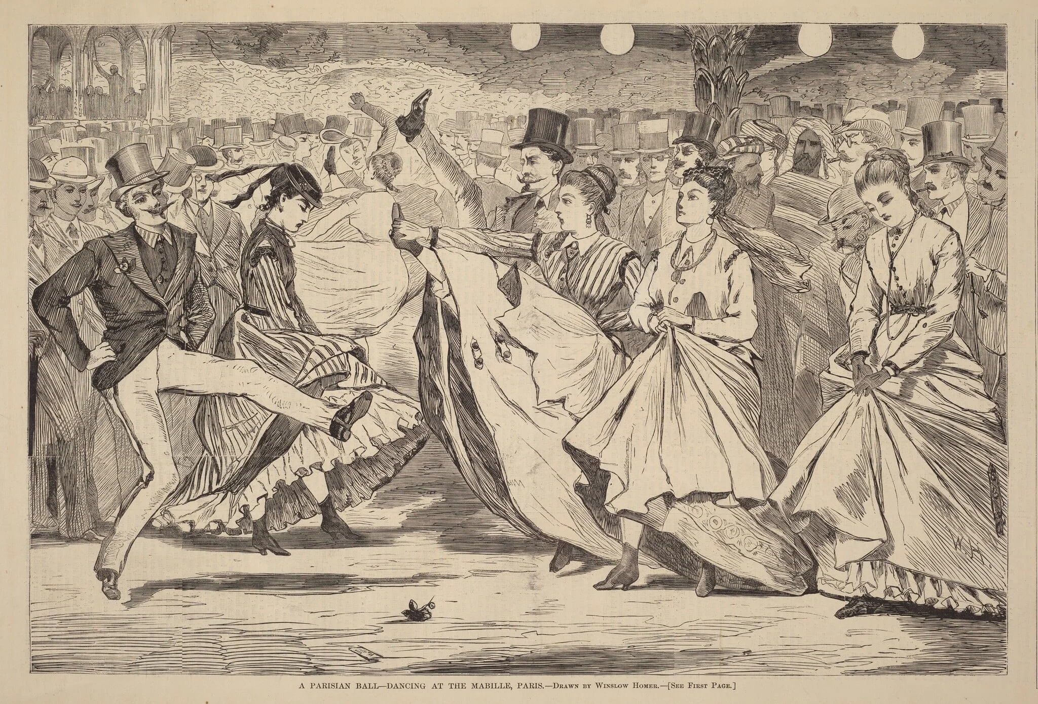 A Parisian Ball - Dancing at the Mabille, Paris, detail
