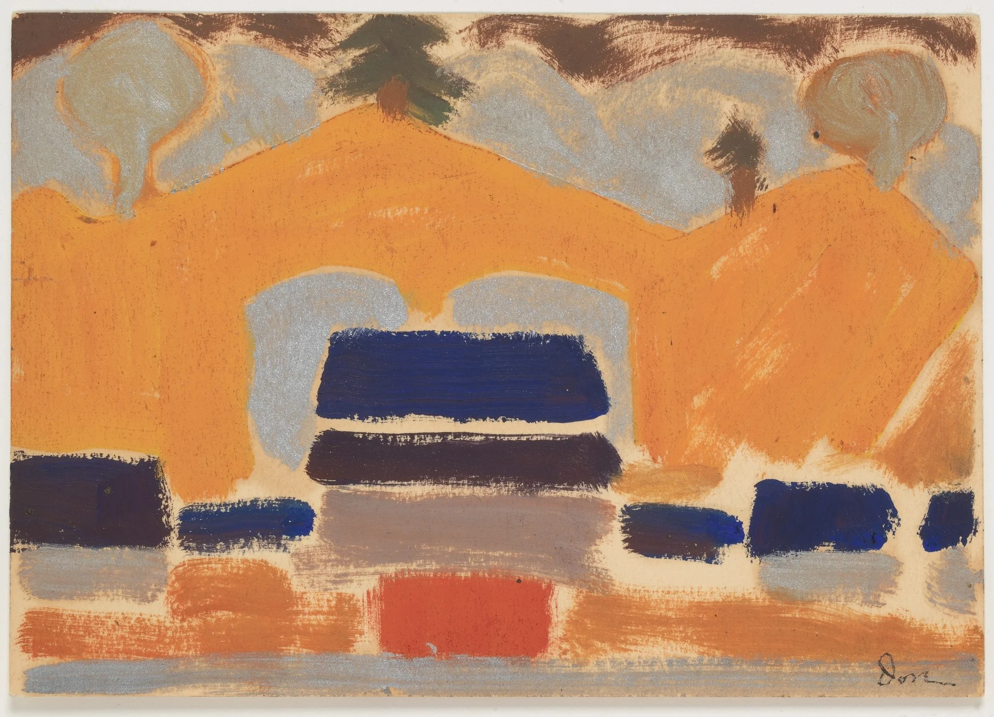 Landscape with Houses, detail
