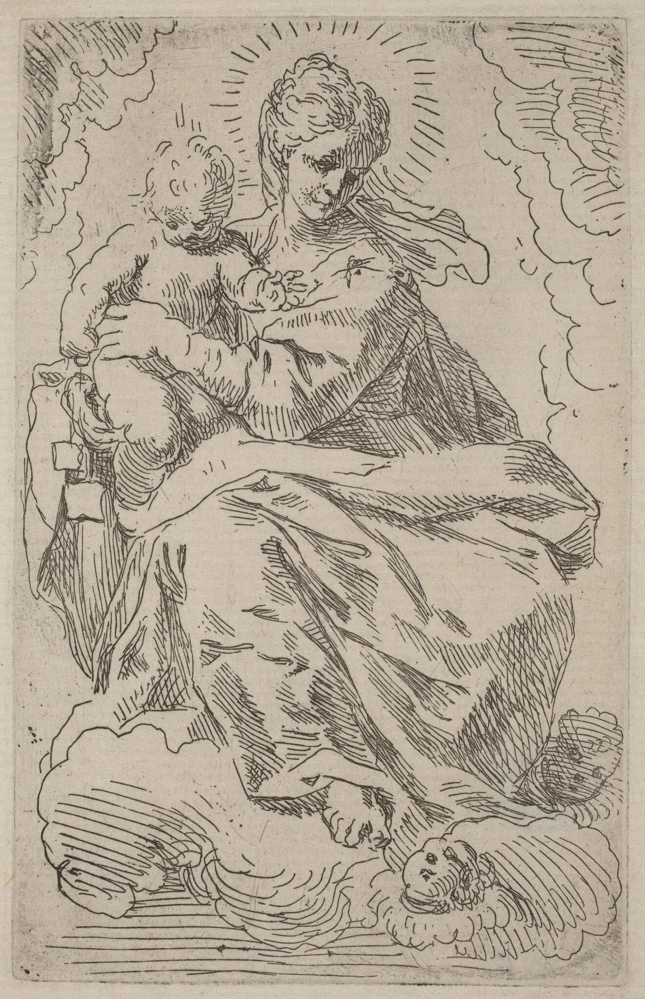 The Virgin and Child, detail