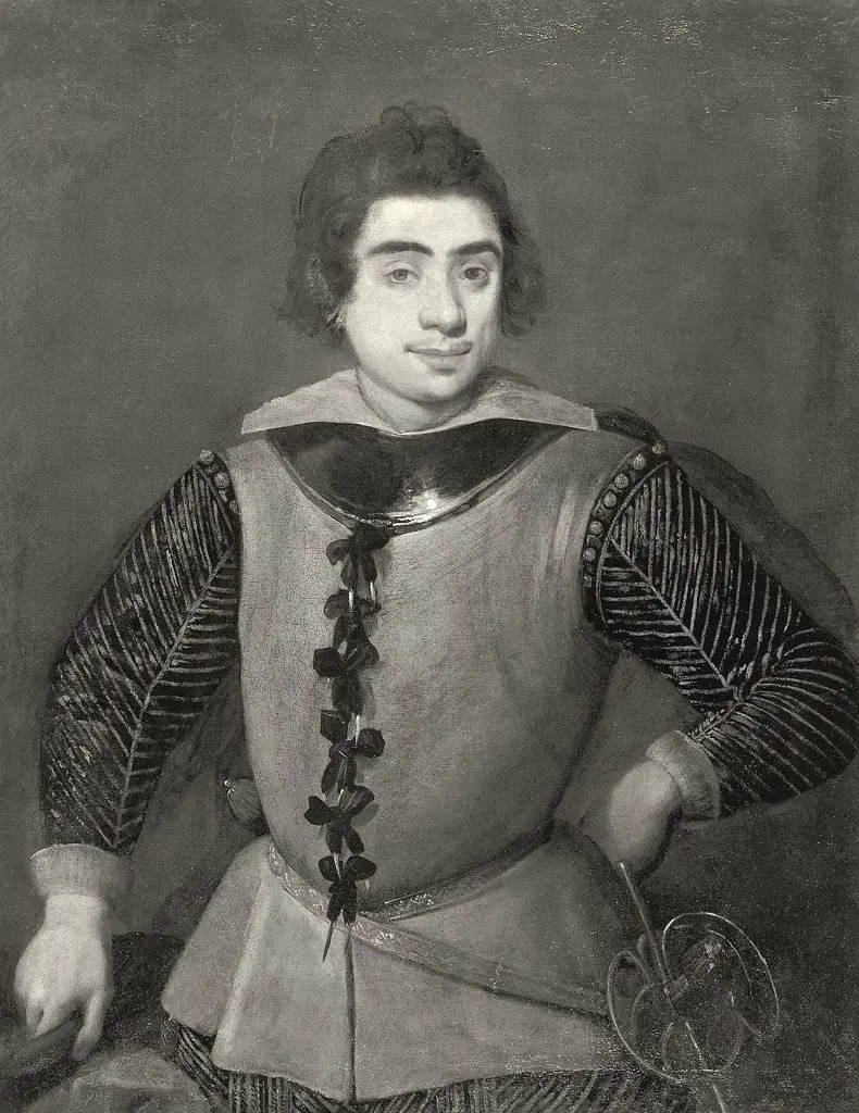 Man in Armour, by Antonio de Puga, oil, 1625
