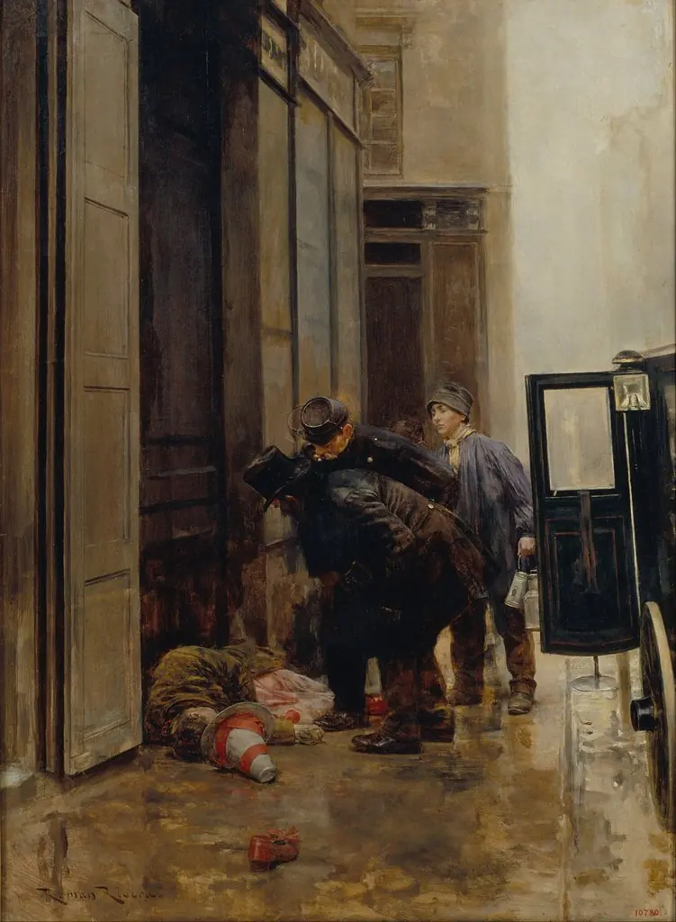 Epilogue for a Masked Ball, by Romà Ribera i Cirera, oil, 1896