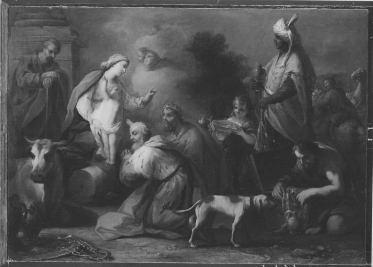 Anbetung der Könige, detail