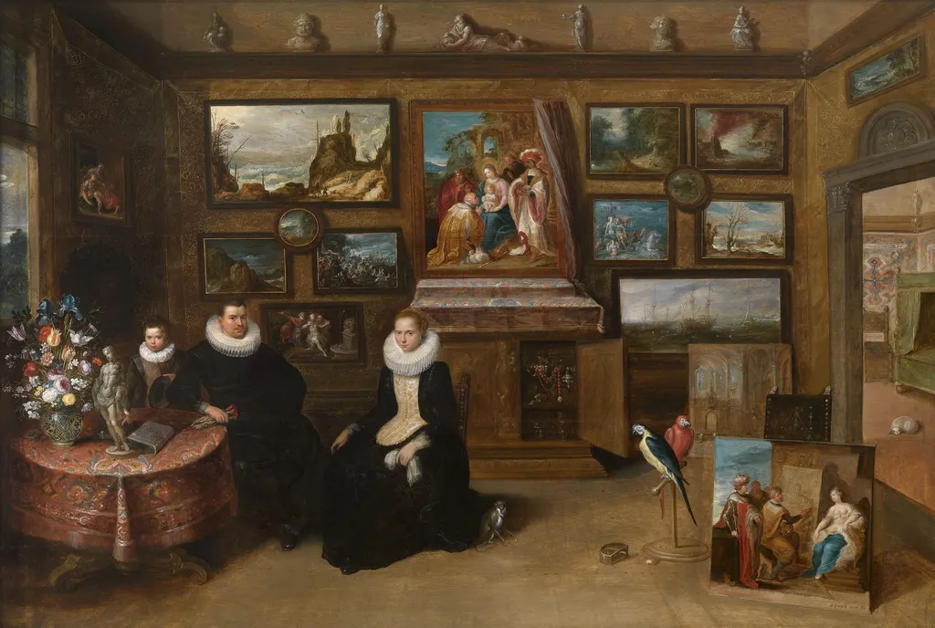 The Collection of paintings of Sebastiaan Leerse, by Frans Francken the Younger, oil, 1625
