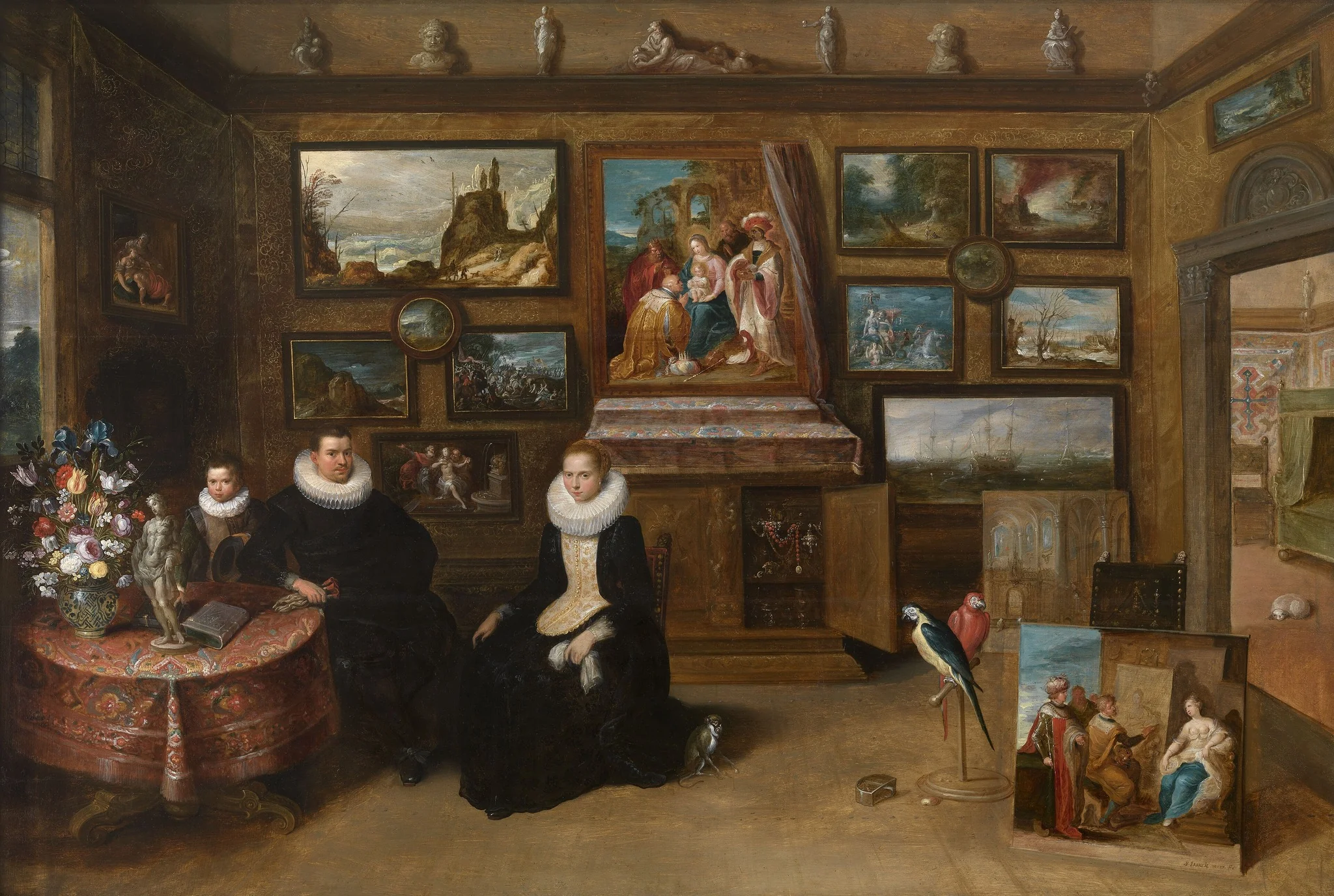 The Collection of paintings of Sebastiaan Leerse, detail