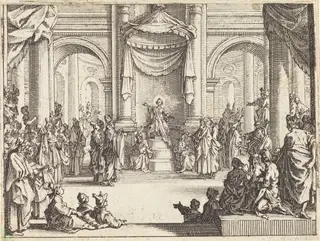 Christ Disputing with the Doctors, by Jacques Callot, ink, 1635