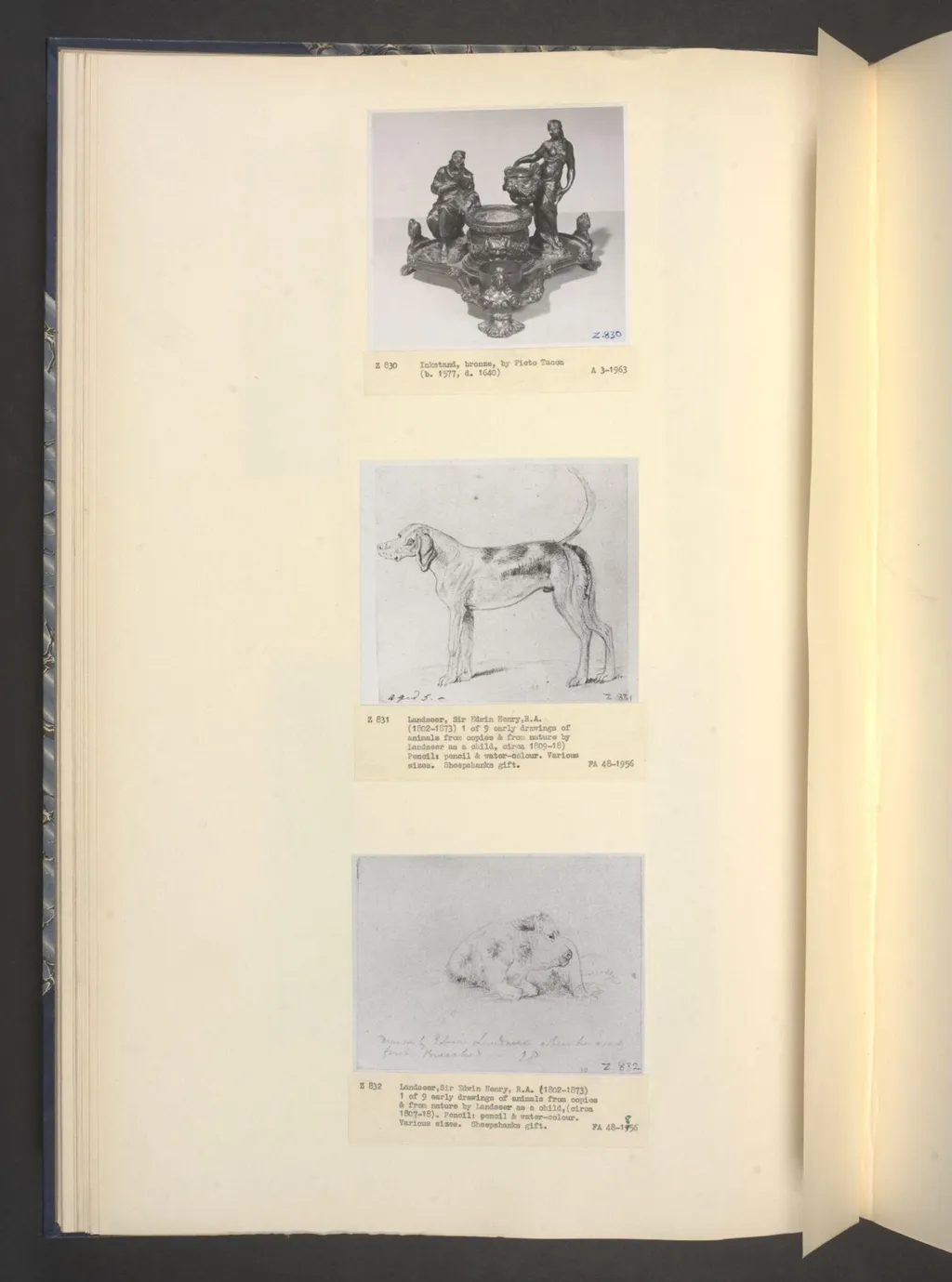 Drawing of a dog, by Edwin Landseer, 1812