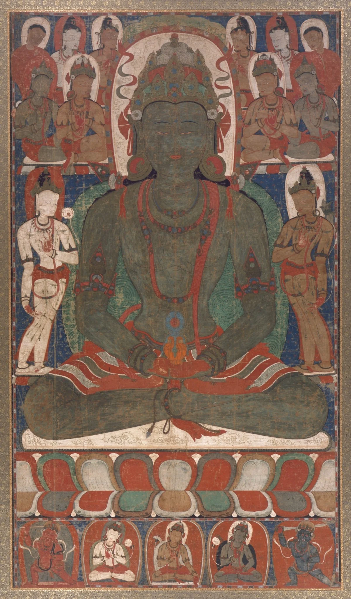 Karma Amitayus, From a Mandala of the Ninefold Amitayus, detail