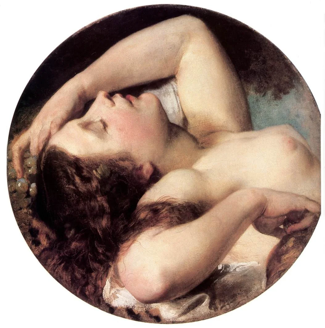 Sleeping Bacchante, detail