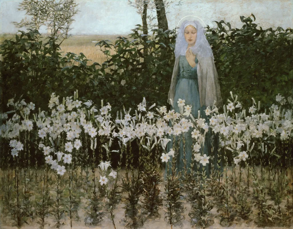 The Annunciation, by George Hitchcock, oil, 1894