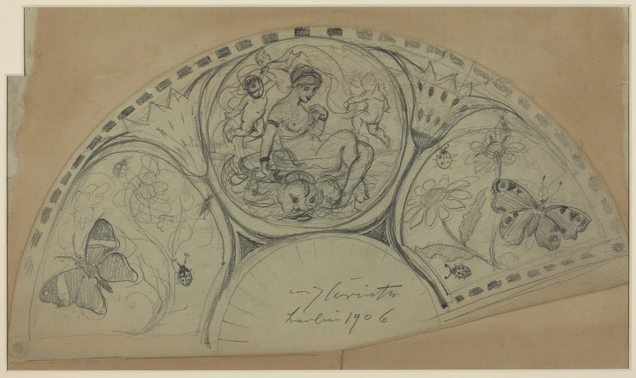 Fan Design [recto], detail