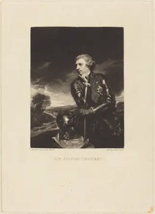 Sir Jeffery Amherst, by Samuel William Reynolds I, ink, 1766