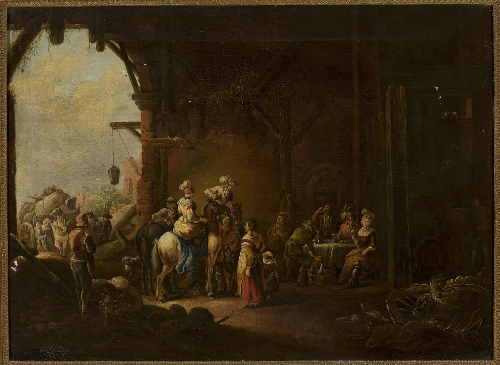 Inn, by Christian Wilhelm Ernst Dietrich, oil, 1753