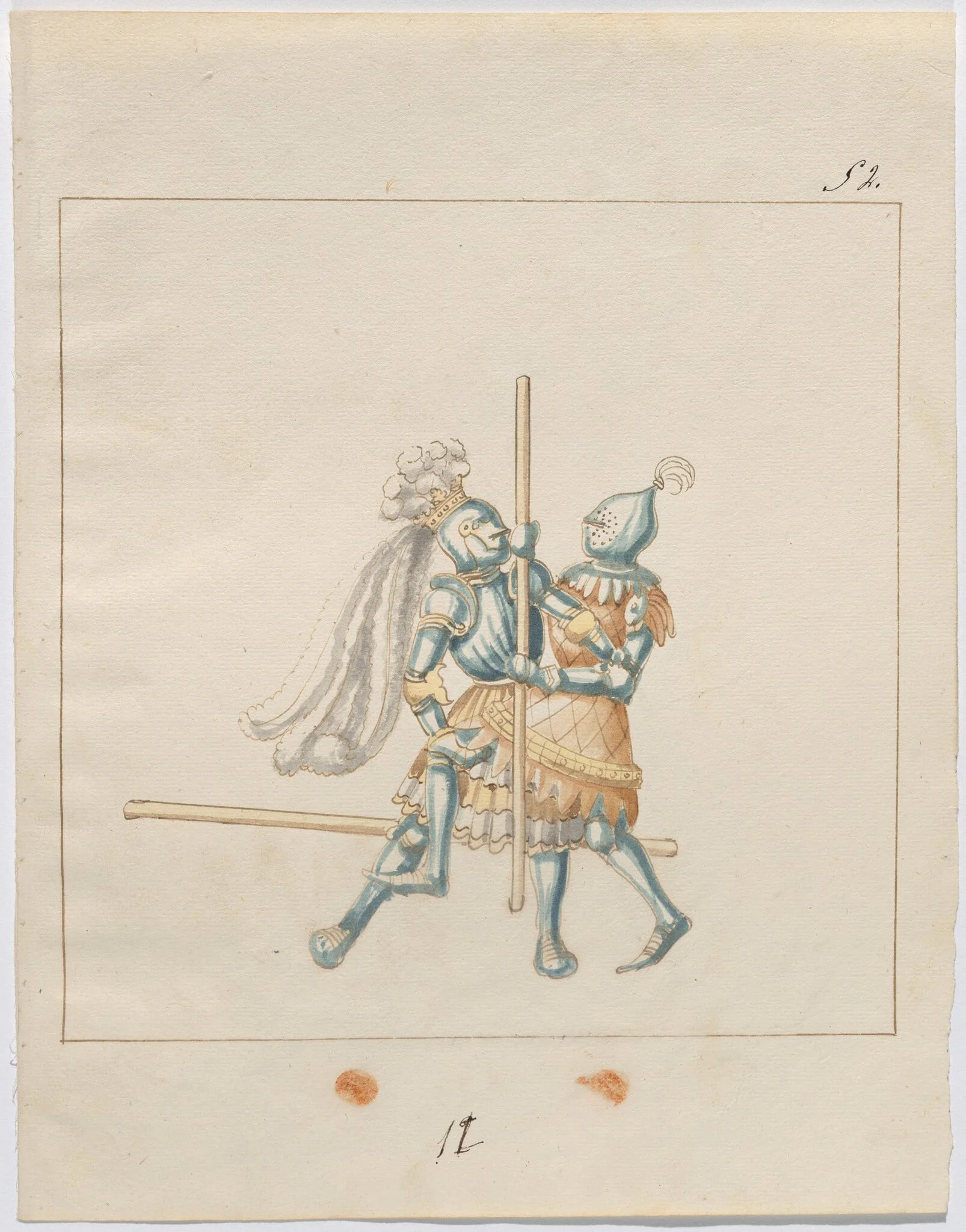 Foot Combat with Poles, detail