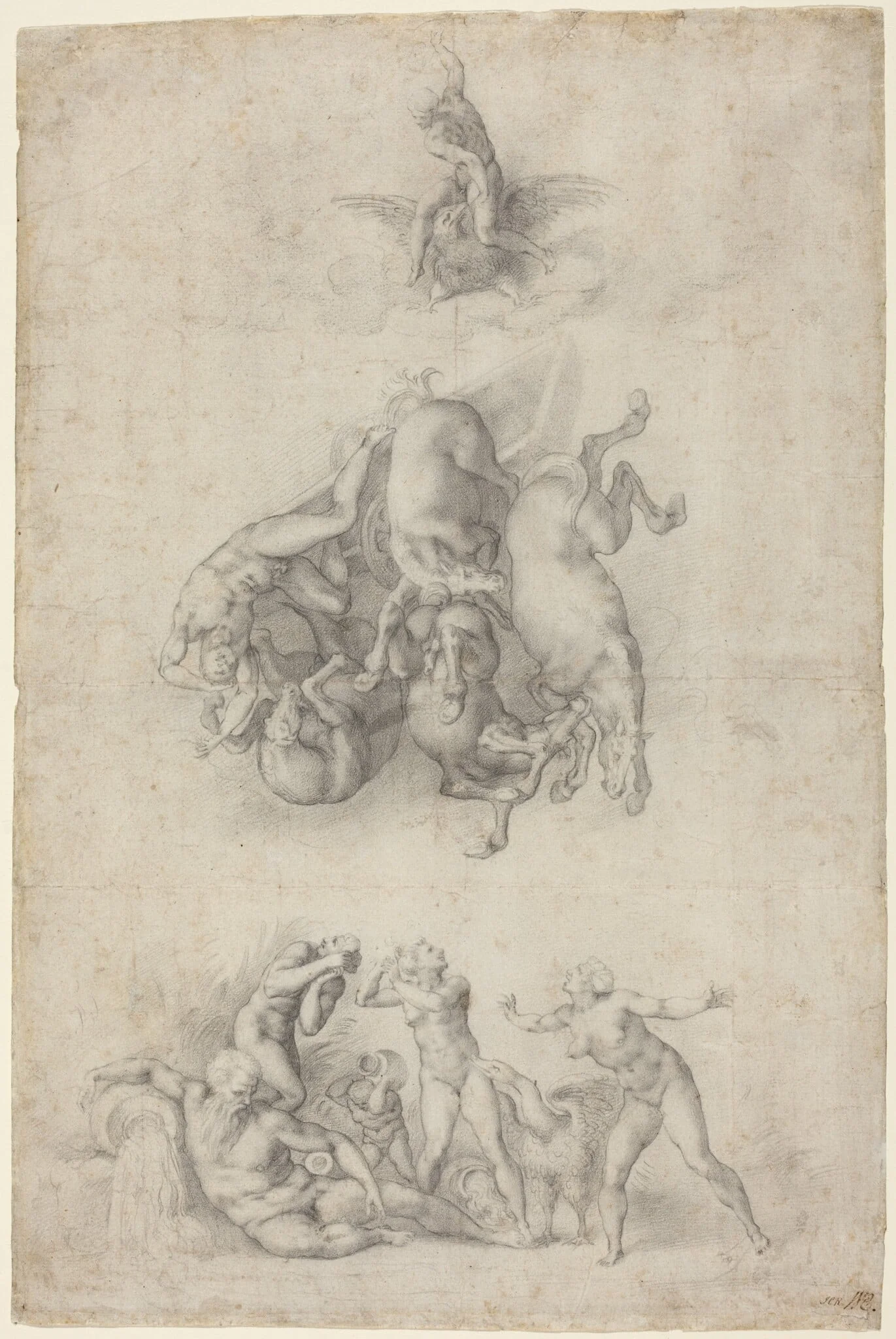 The Fall of Phaethon, detail
