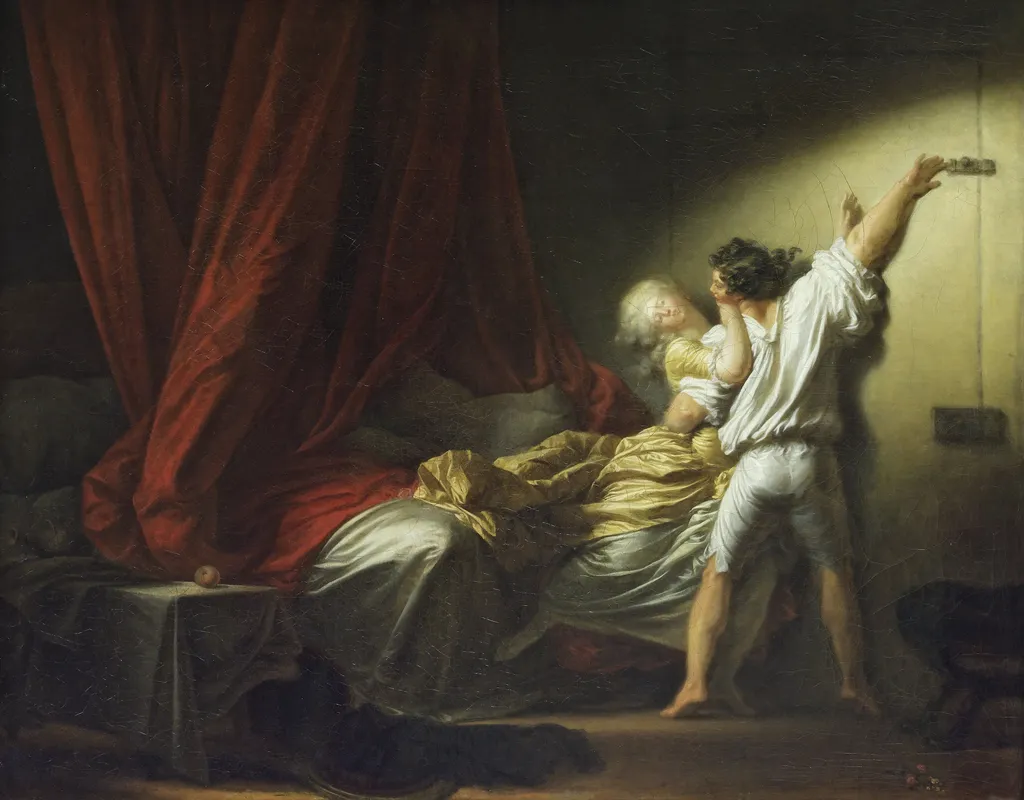 The Lock, by Jean Honoré Fragonard, oil, 1789