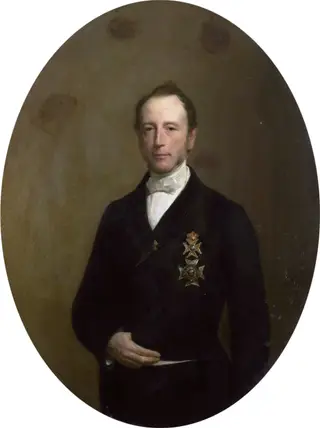 Portrait of Albertus Jacob Duymaer van Twist (1807-87), Gouverneur-generaal (1851-55), by Herman Antonie de Bloeme, oil, 1861