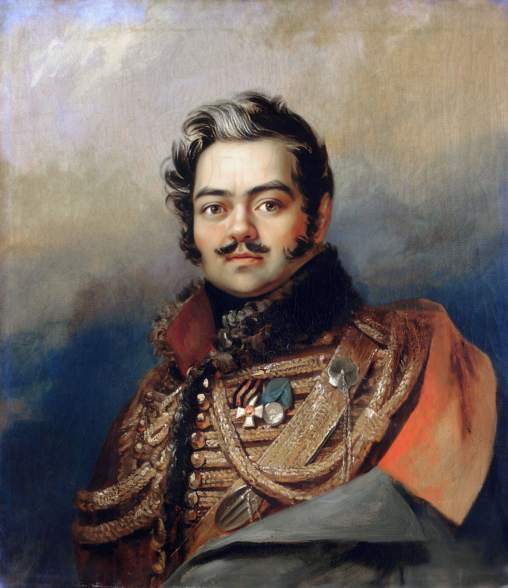 Portrait of Denis V. Davydov (1784-1839), detail