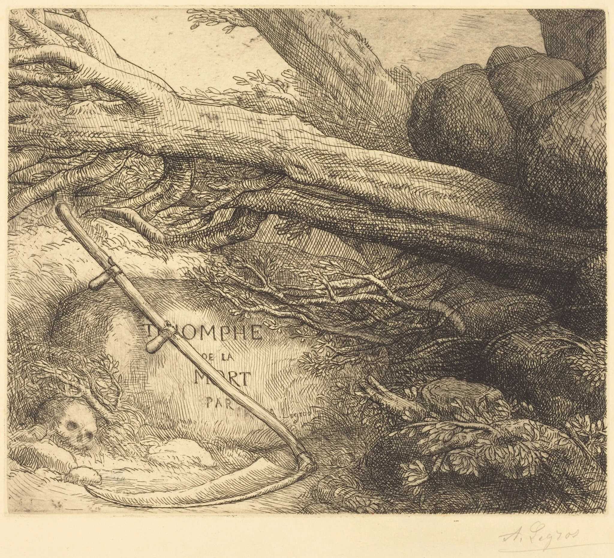 Avalanche: Frontispiece for Triumph of Death (L'avalanche: Frontispice du Triomphe dela mort, detail