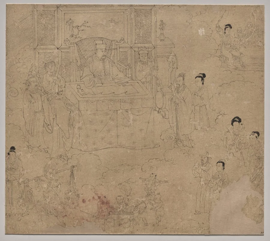Album of Daoist and Buddhist Themes: Kings of Hells: Leaf 28, detail