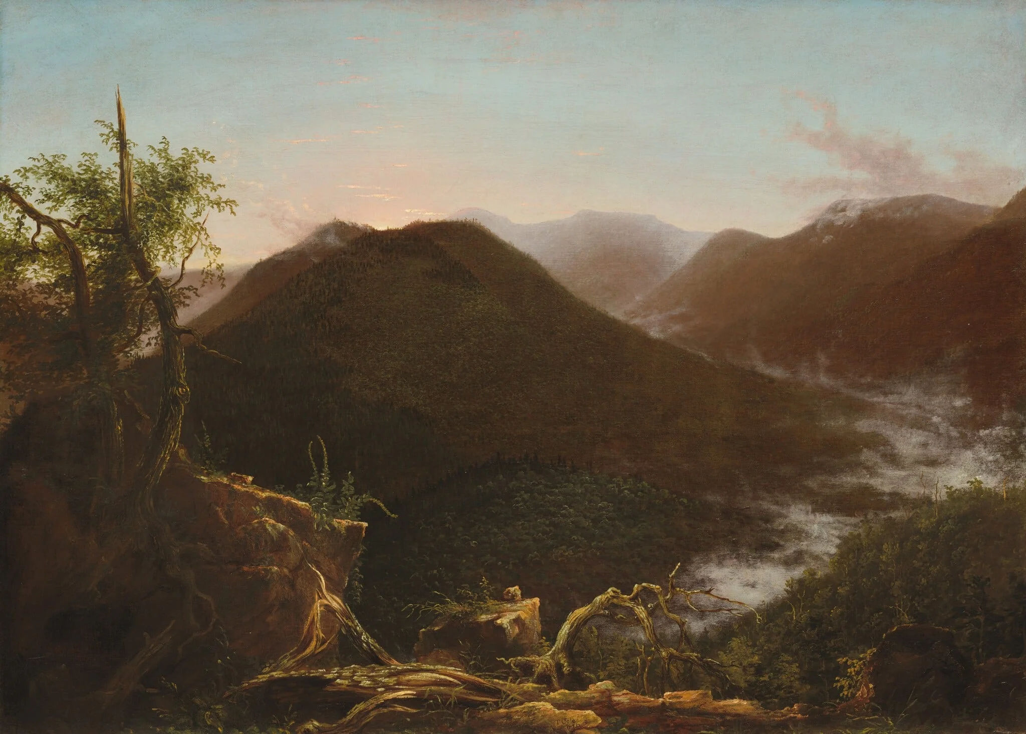 Sunrise in the Catskills, detail
