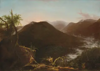Sunrise in the Catskills, by Thomas Cole, oil, 1826