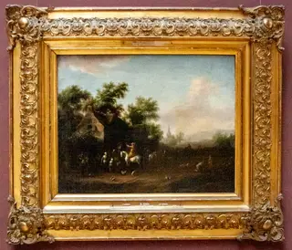 The inn, by Barent Gael, oil, 1655