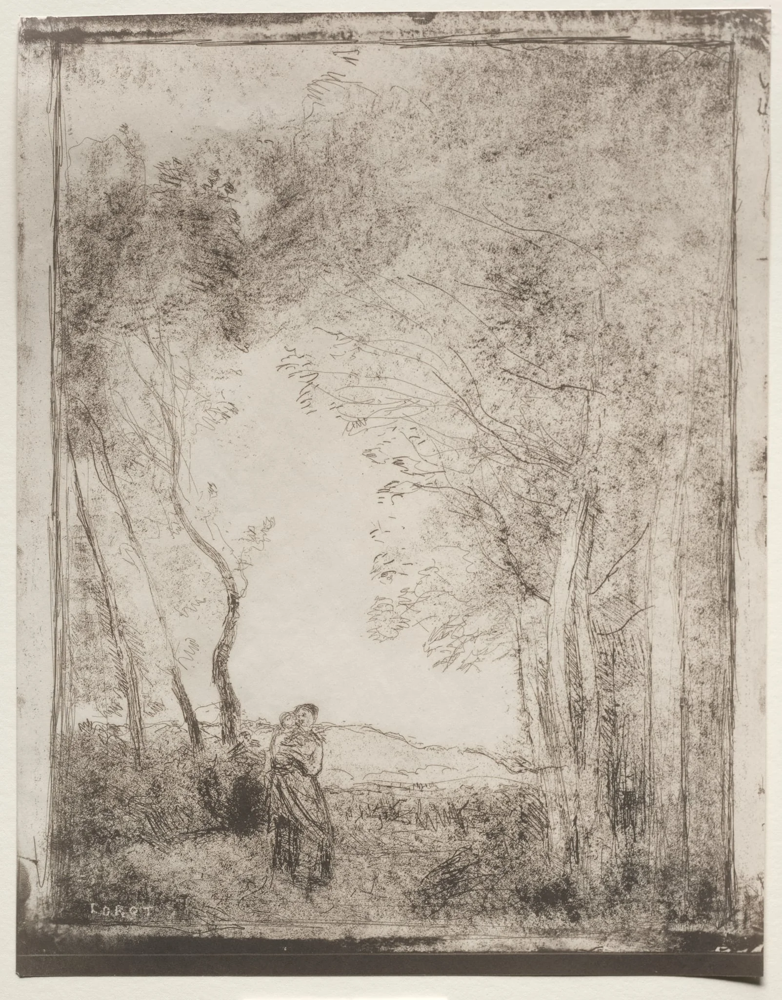 A Young Mother at the Entrance of a Wood, detail