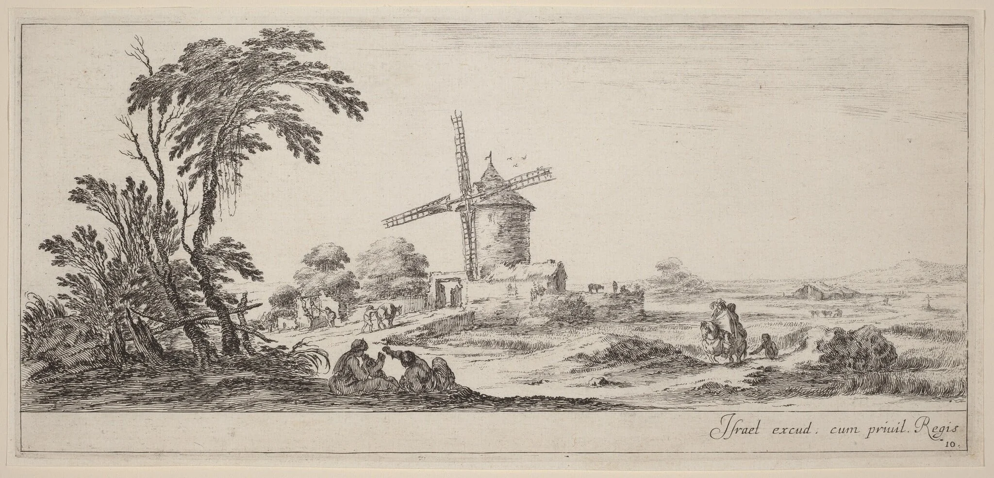 Landscape with Windmill, detail