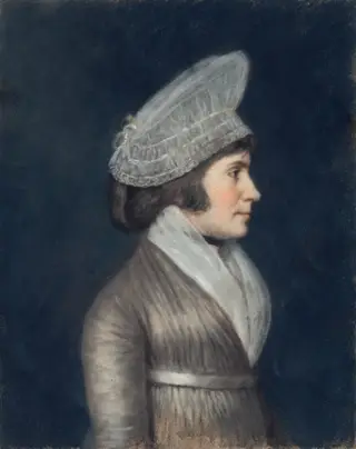 Mrs. John Bard, by Sharples Family, pastel, 1798