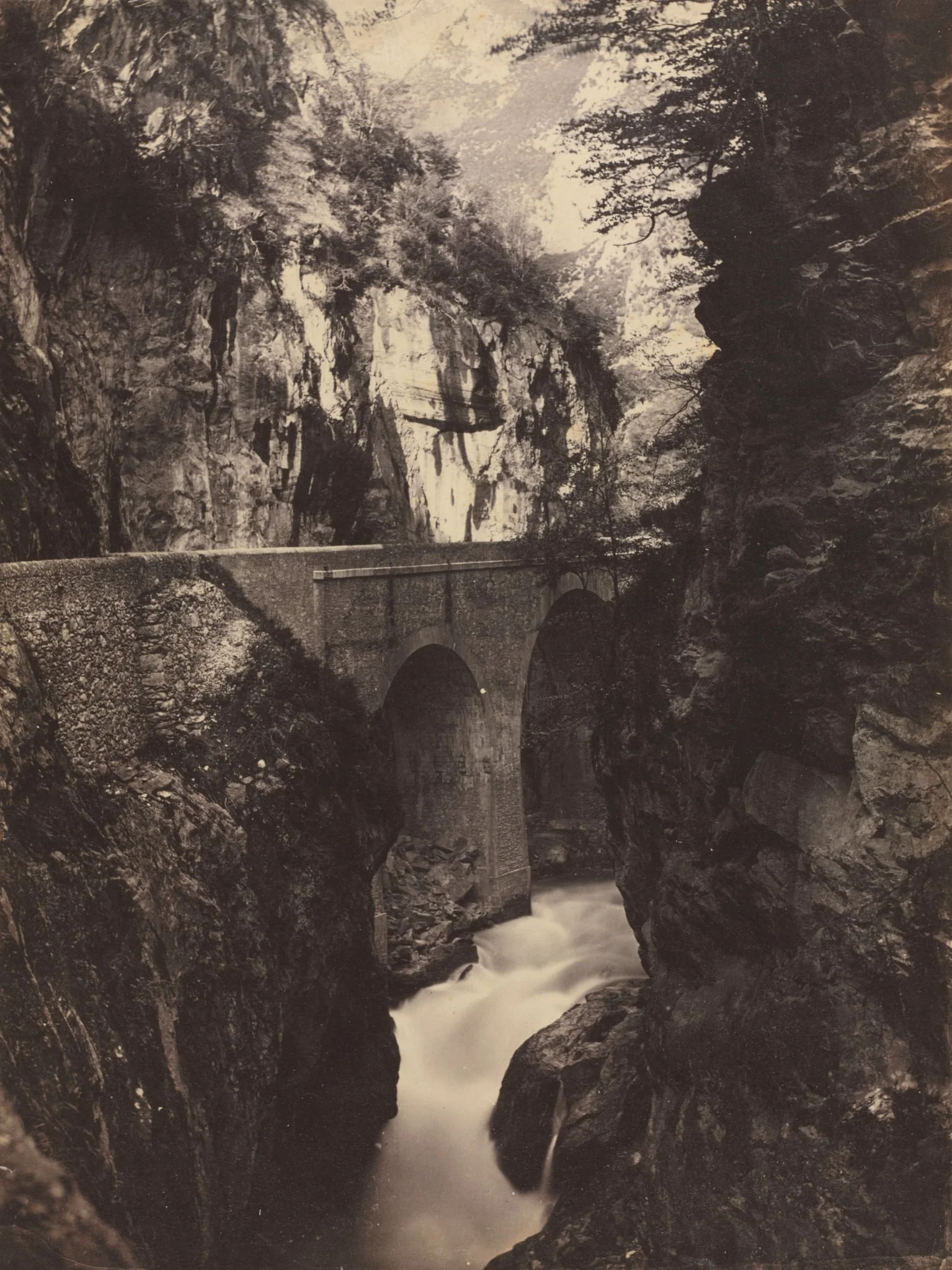Road to Eaux-Chaudes, Pyrenees (recto), detail