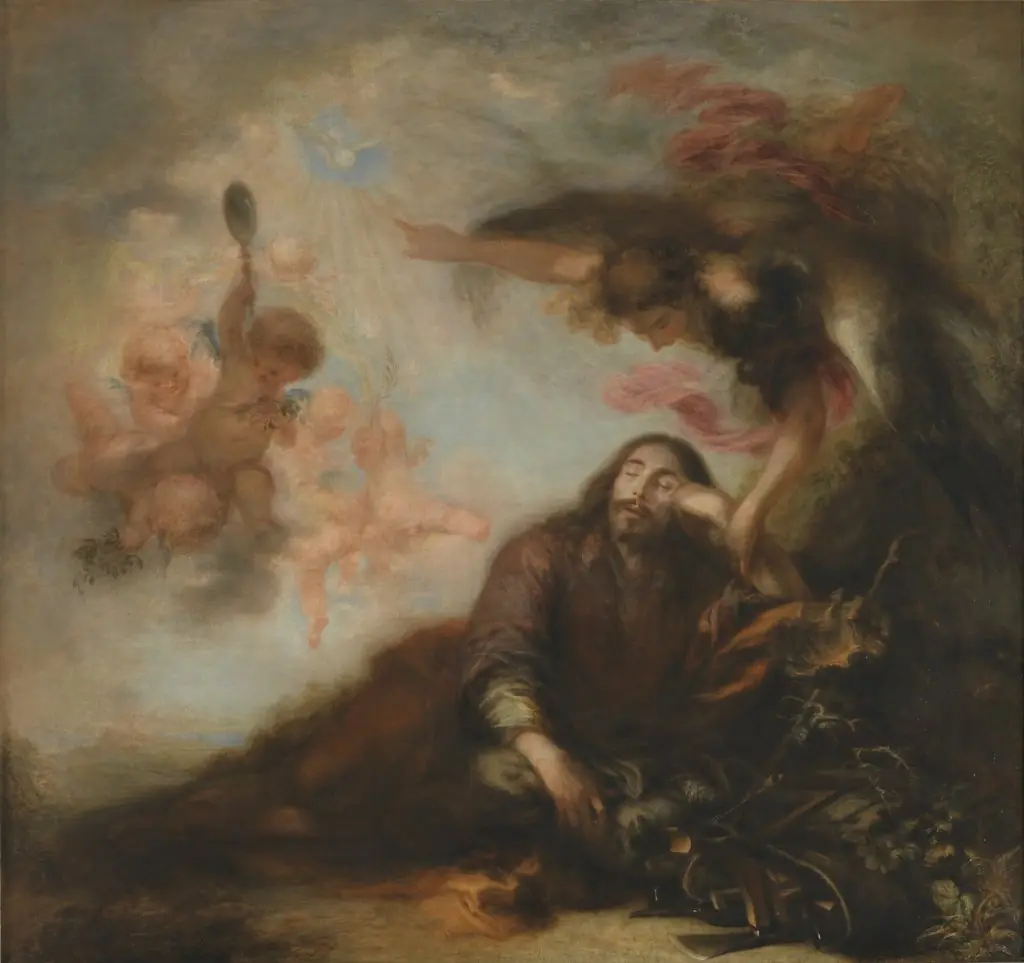 The Dream of Saint Joseph, by Francisco Herrera the Younger, oil, 1662