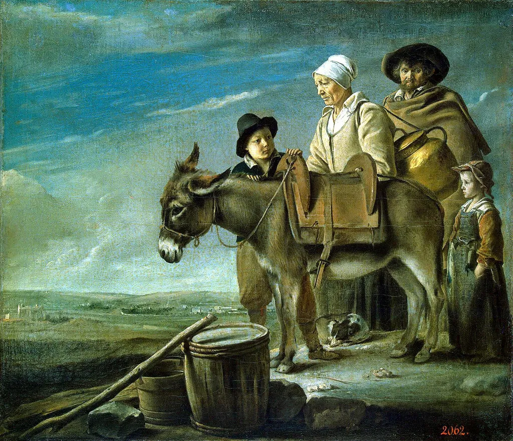 Milkmaid's Family, by Louis Le Nain, oil, 1640