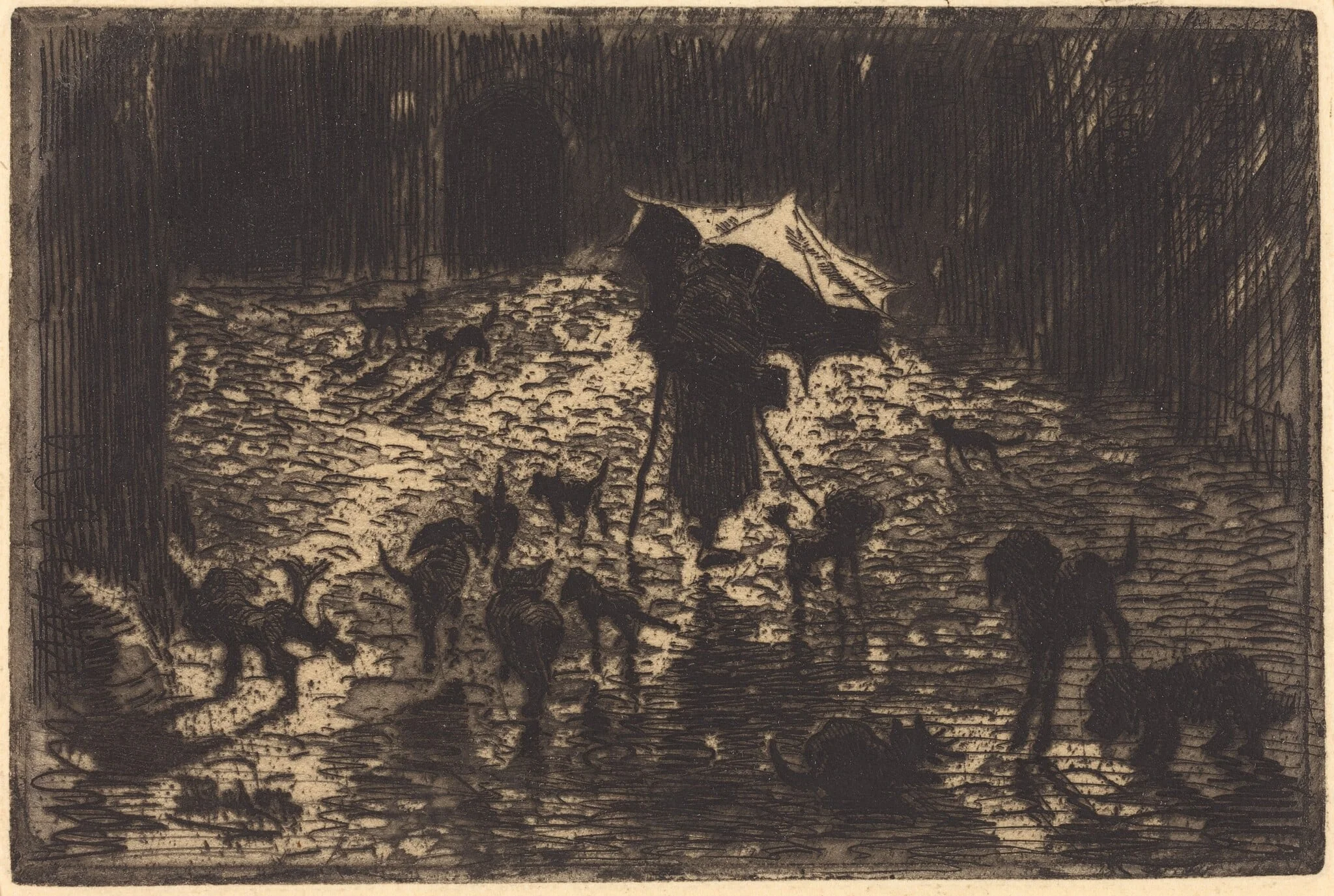 Les Noctambules (The Night Prowlers), detail