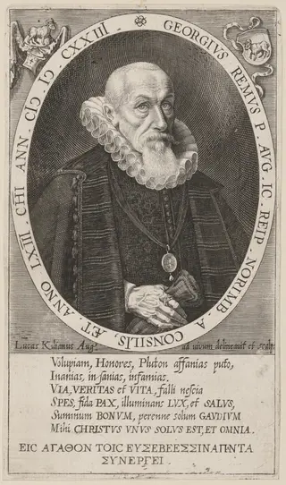 Georgius Remus, by Lucas Kilian, ink, 1623