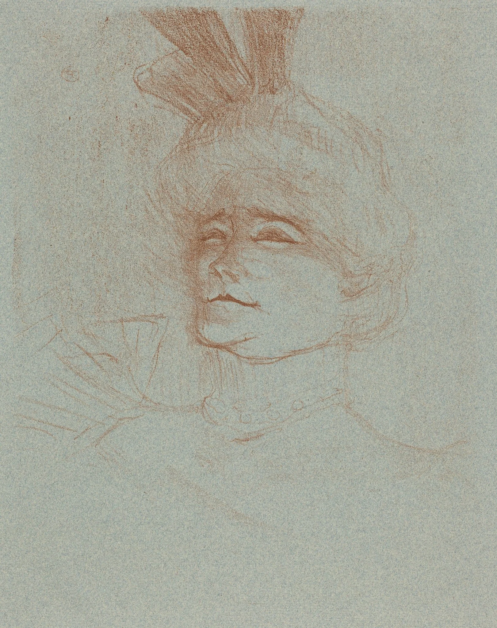 Bust of Mlle. Marcelle Lender, Turned Three Quarters (Mlle. Marcelle Lender en buste, de trois quartes), detail