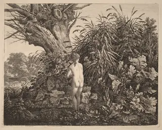 Bathing Maiden, by Carl Wilhelm Kolbe, ink, 1798