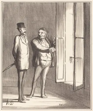 Monsieur sera très bien ici..., by Honoré Daumier, ink, 1870