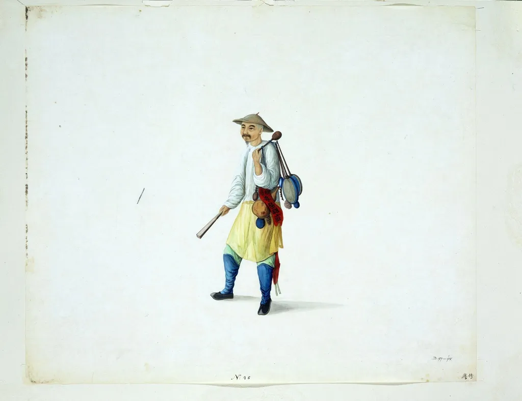 A Curer of Skin Disease, by Puqua, paint, 1790