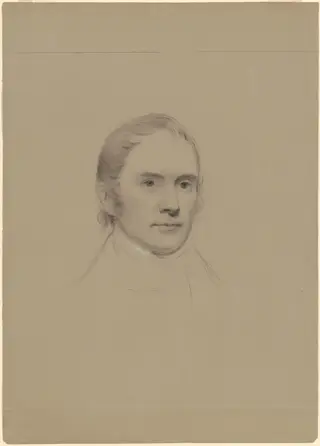 Head of a Man, by Seth Wells Cheney, charcoal