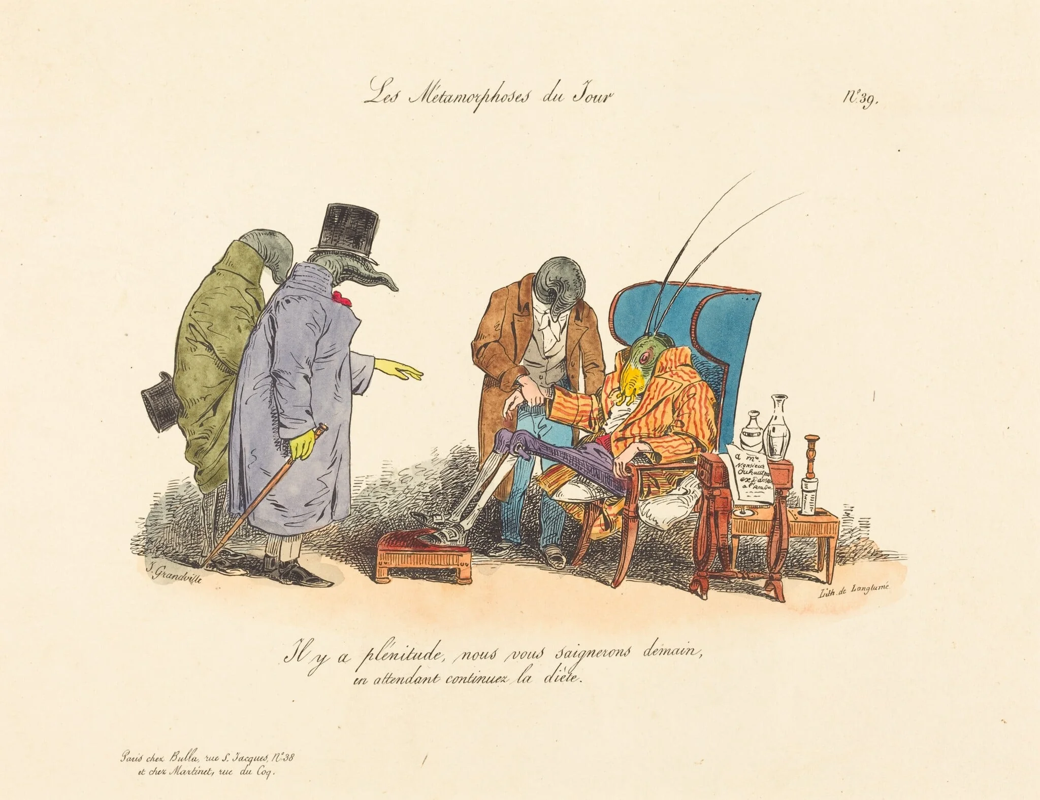 The Ailing Cricket, detail