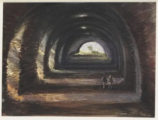 Cisterns at Carthage, Near Tunis, by Joseph Sparkhall Rundle, watercolor, 1857