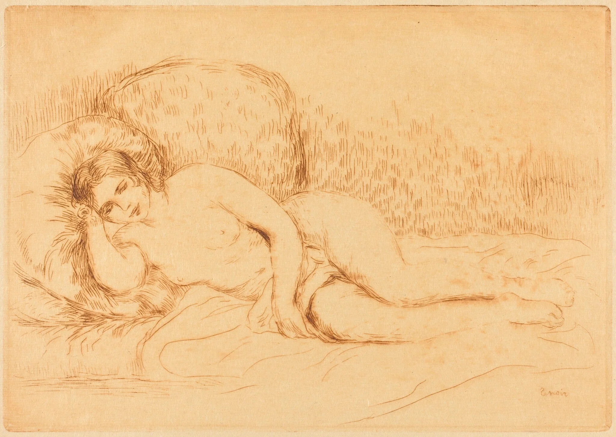 Woman Reclining (Femme couchee), detail